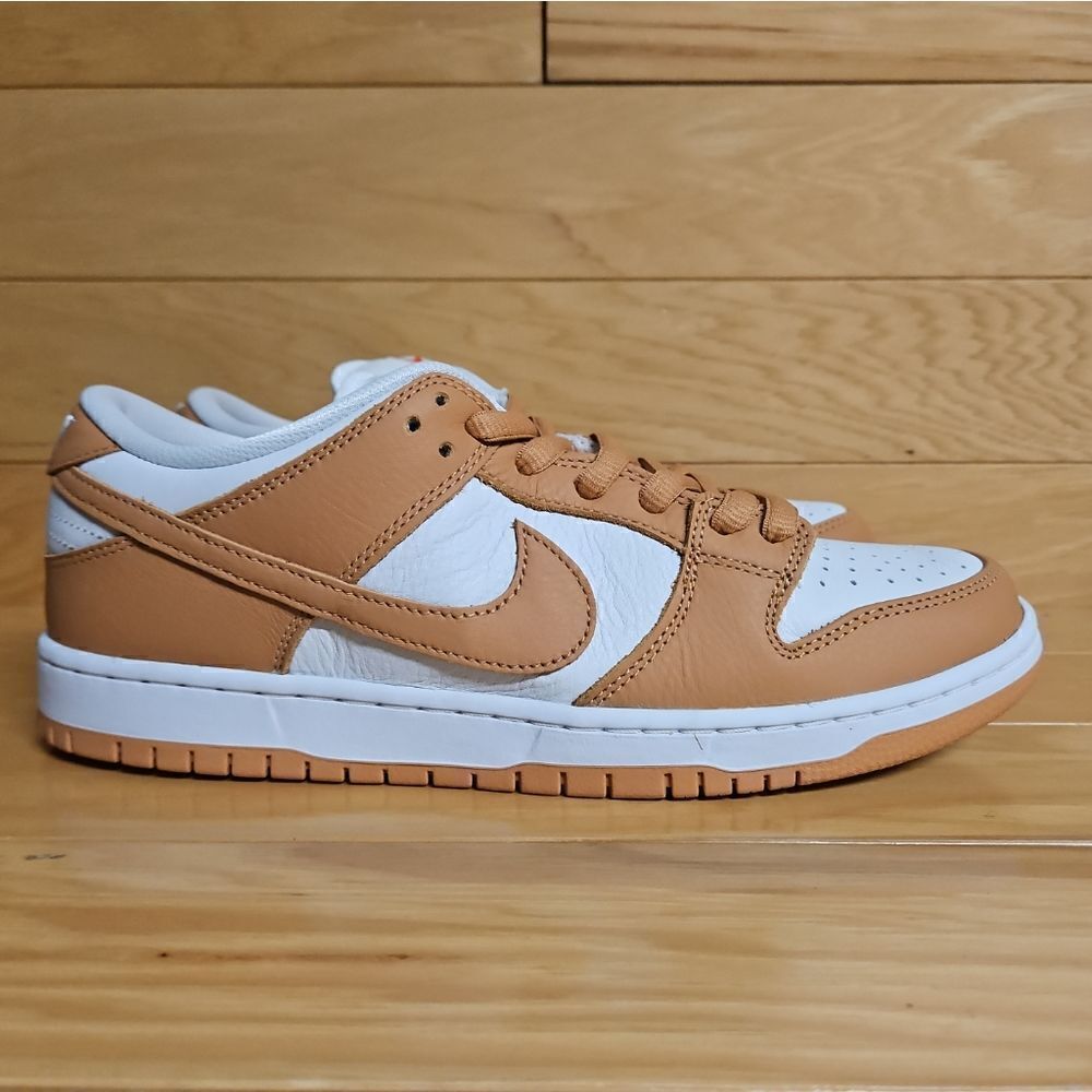 Nike SB Dunk Low Pro ISO Size 10 Light Cognac White Shoe Sneaker DM8998-200